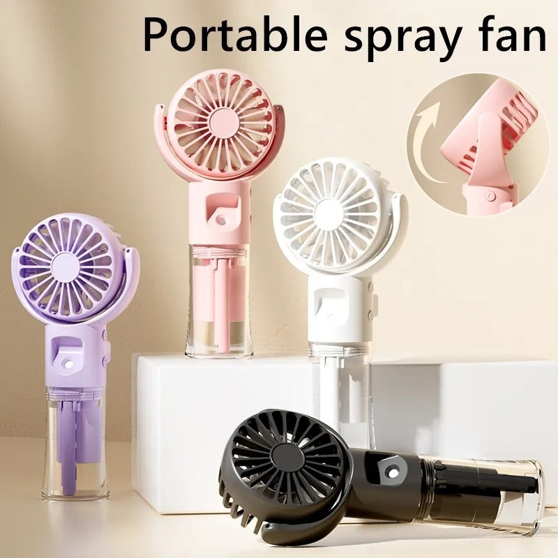 Handheld fan with water mist ❄️