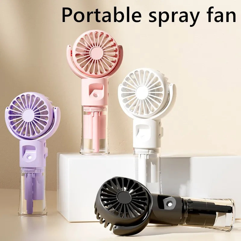 Handheld fan with water mist ❄️