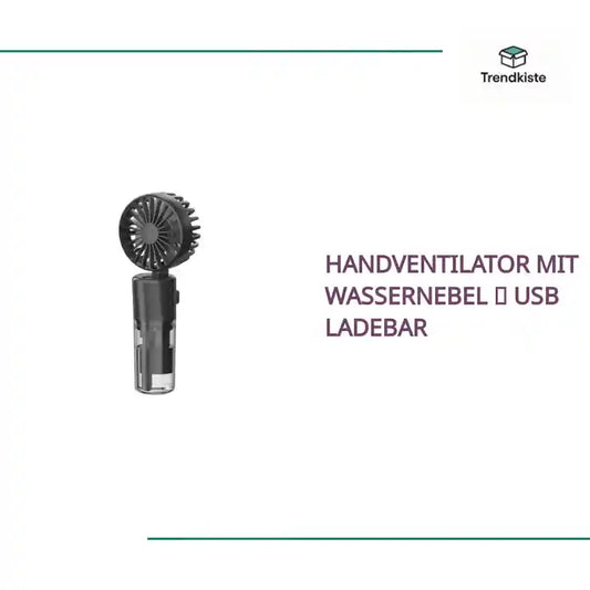 Handventilator mit Wassernebel ❄️ USB Ladebar by@Outfy